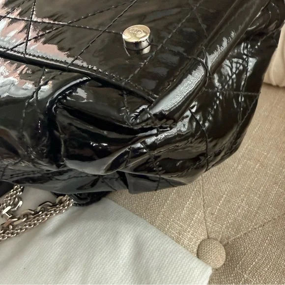 Christian Dior Le Trente Cannage Black Patent Hobo Bag - Like New - Picture 11 of 14
